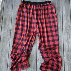 Unisex Christmas Pajama Pants Buffalo Plaid SZ XL